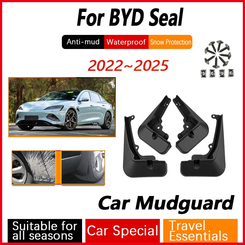 4PCS Car Wheel Fenders For BYD Seal 2022 2023 2024 2025 Anti-splash Mudguards Splash Guards Front Rear Mudflaps Auto Accessories
4PCS Car Wheel Fenders For BYD Seal 2022 2023 2024 2025 Anti-splash Mudguards Splash Guards Front Rear Mudflaps Auto Accessories