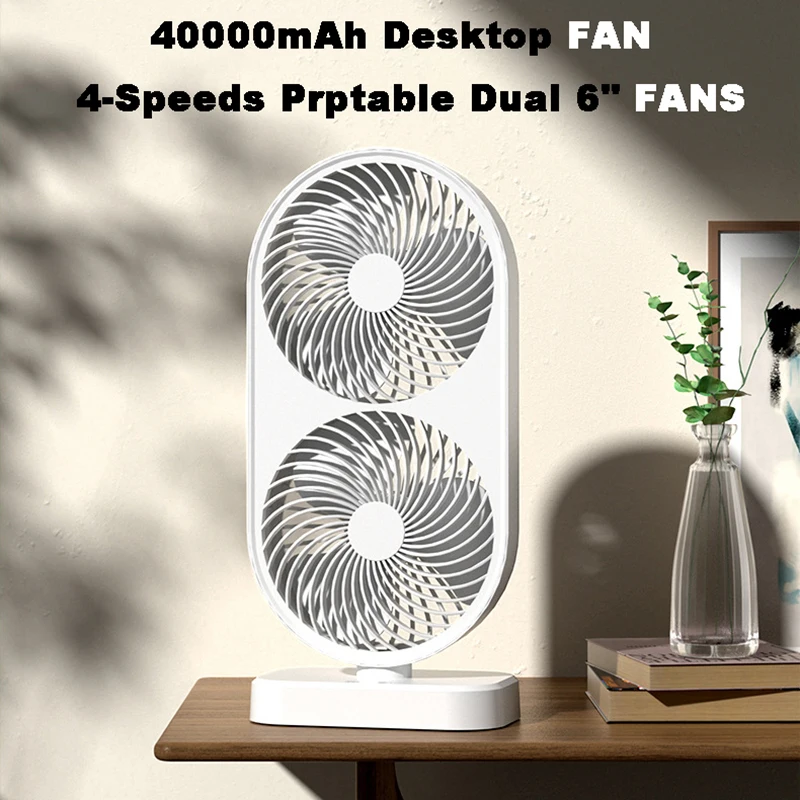 12" Desktop Fan 40000mAh Rechargeable Portable Outdoor Camping FANS Wireless Mini Silent 4-Speeds Strong Wind Table Electric Fan
12" Desktop Fan 40000mAh Rechargeable Portable Outdoor Camping FANS Wireless Mini Silent 4-Speeds Strong Wind Table Electric Fan