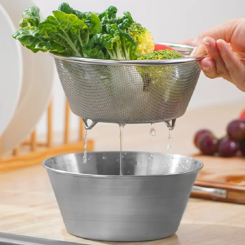 Bowl Style Drain Basket Strainers Stainless Steel Mini Vegetable Baking Stir Cleaning Drain Kitchen Tool
Bowl Style Drain Basket Strainers Stainless Steel Mini Vegetable Baking Stir Cleaning Drain Kitchen Tool