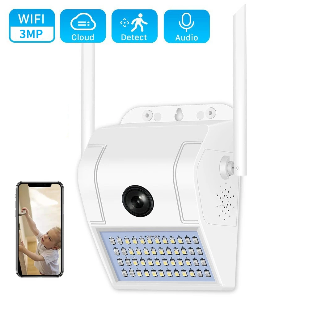 3MP Wireless IP Camera Outdoor Wall Lamp Security Camera Color Night Vision Two Way Audio CCTV Surveillance Wifi Camera V380 Pro
3MP Wireless IP Camera Outdoor Wall Lamp Security Camera Color Night Vision Two Way Audio CCTV Surveillance Wifi Camera V380 Pro