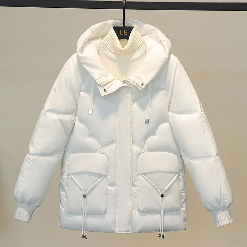 

Women's Down Feather Jackets Coat Winter Baggy Thickening Warm Bubble Long Oversized Female Puffer Cotton Padded Jacket Outwear