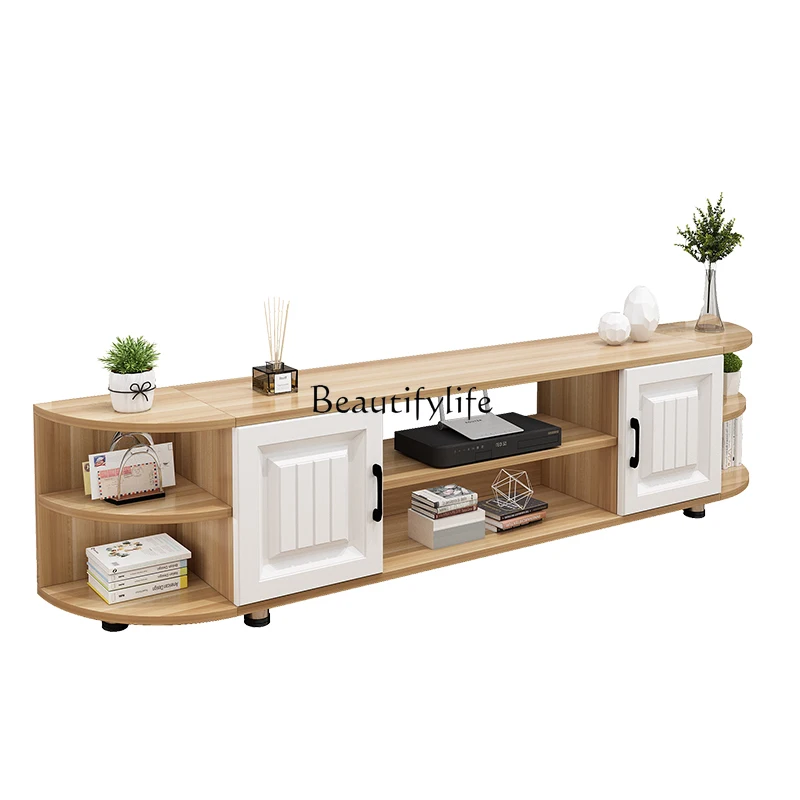 TV Cabinet and Tea Table Combination Modern Simple and Light Luxury Style 
TV Cabinet and Tea Table Combination Modern Simple and Light Luxury Style