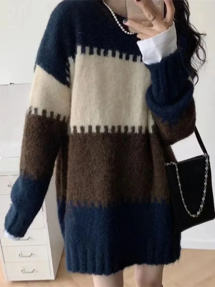 Y2k Aesthetic Oversized Pullovers Harajuku Autumn Vintage Grunge Jumpers Contrast Color Loose Casual Stripe Sweaters Women Tops
Y2k Aesthetic Oversized Pullovers Harajuku Autumn Vintage Grunge Jumpers Contrast Color Loose Casual Stripe Sweaters Women Tops