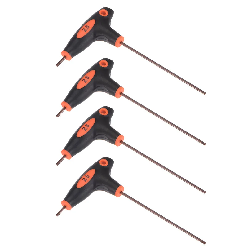 4 Pcs T-Handle Hex Wrench Spanner 2.5mm Ball End Hex Key Spanner Screw Nut Driver S2 Steel For Auto Bike Reapair Hand Tool
4 Pcs T-Handle Hex Wrench Spanner 2.5mm Ball End Hex Key Spanner Screw Nut Driver S2 Steel For Auto Bike Reapair Hand Tool