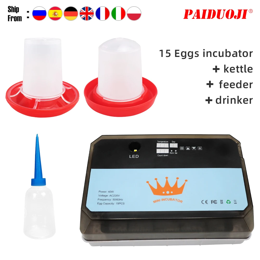 

New 15 Egg Incubator Poultry Incubator Brooder Digital Temperature Farm Hatchery Egg Incubator инкубатор для яиц