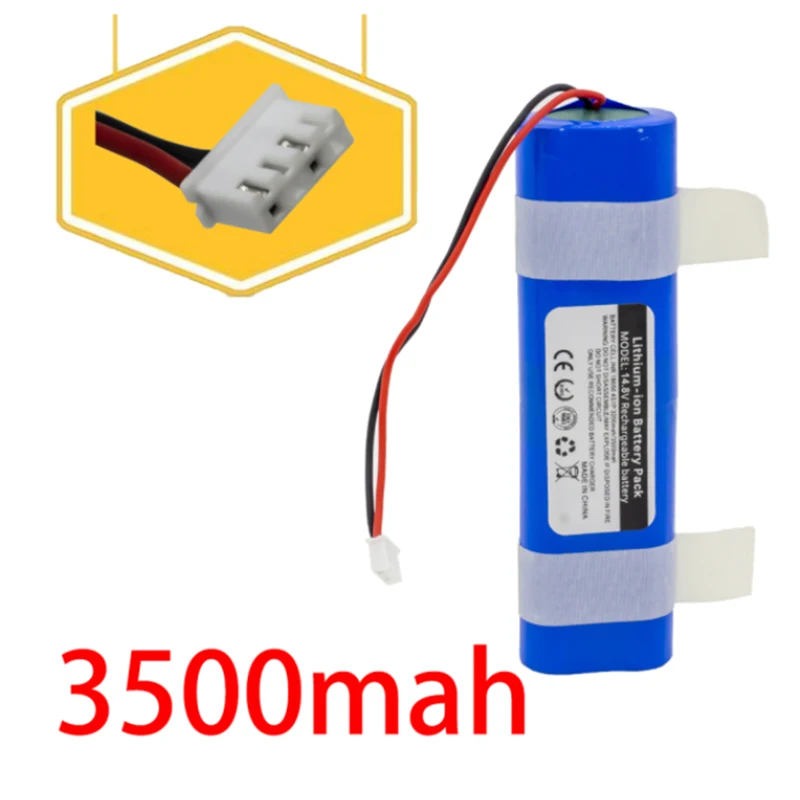 14.4V 3500mAh 18650 Llithium Li-ion Robot Vacuum Cleaner Battery Pack For Ecovacs Deebot DJ35, DJ36, DK35, DK36, DK520, DN520
14.4V 3500mAh 18650 Llithium Li-ion Robot Vacuum Cleaner Battery Pack For Ecovacs Deebot DJ35, DJ36, DK35, DK36, DK520, DN520