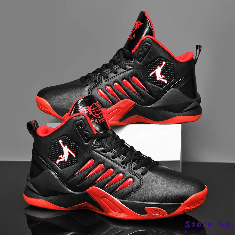 

New Man High-top Basketball Shoes Couples Cushioning Basketball Sneakers Anti-skid Breathable Outdoor Sports Shoes