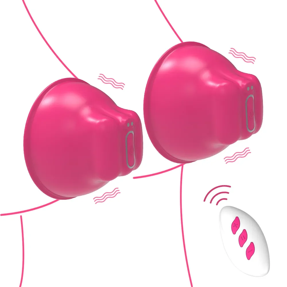 

Vibrating Stimulate Breast Growth Remote Control Sucker Nipple Stimulator Vibrator Female Adult Sex Toys for Women Couples