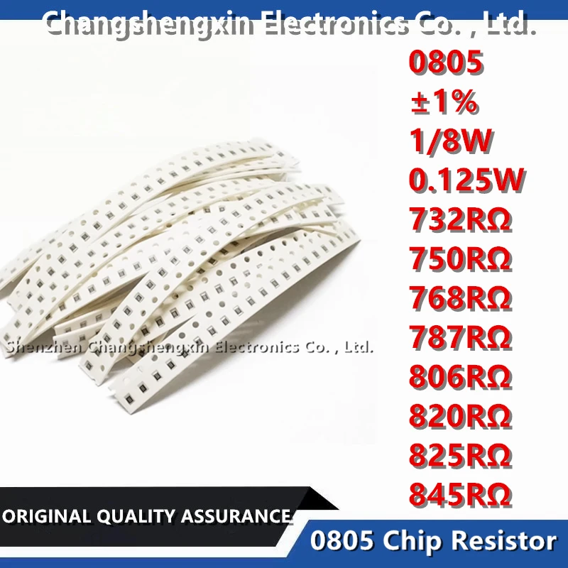 100PCS 0805 SMT Chip Resistor Tolerance ±1% 1/8W 0.125W Resistance 732RΩ 750RΩ 768RΩ 787RΩ 806RΩ 820RΩ 825RΩ 845RΩ Ohms
100PCS 0805 SMT Chip Resistor Tolerance ±1% 1/8W 0.125W Resistance 732RΩ 750RΩ 768RΩ 787RΩ 806RΩ 820RΩ 825RΩ 845RΩ Ohms