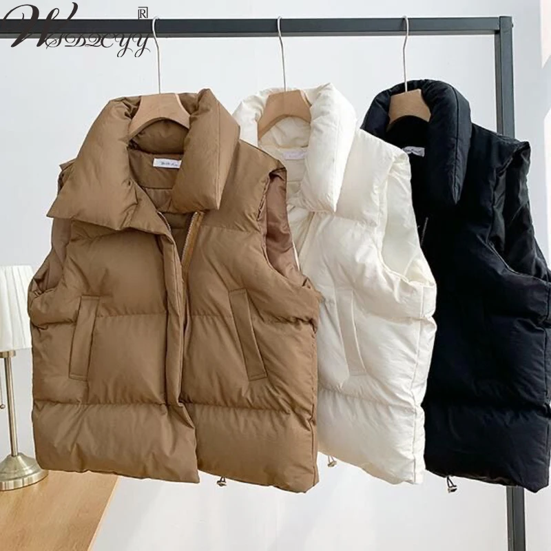 Puffer Vest Women Vintage Stand Collar Sleeveless Jacket Korean Fashion Thick Cotton Padded Waistcoat Windproof Warm Outwear
Puffer Vest Women Vintage Stand Collar Sleeveless Jacket Korean Fashion Thick Cotton Padded Waistcoat Windproof Warm Outwear