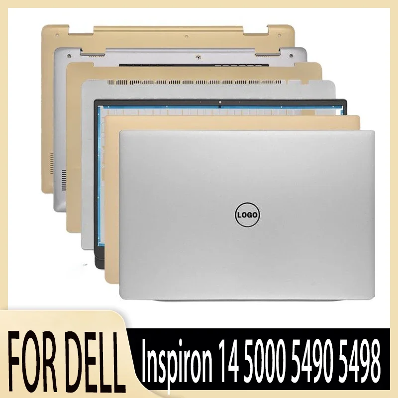 

NEW Laptop LCD Back Cover Front Frame Hinges Palmrest TOP and Bottom Case For DELL Inspiron 14 5000 5490 5498 Laptops Shell