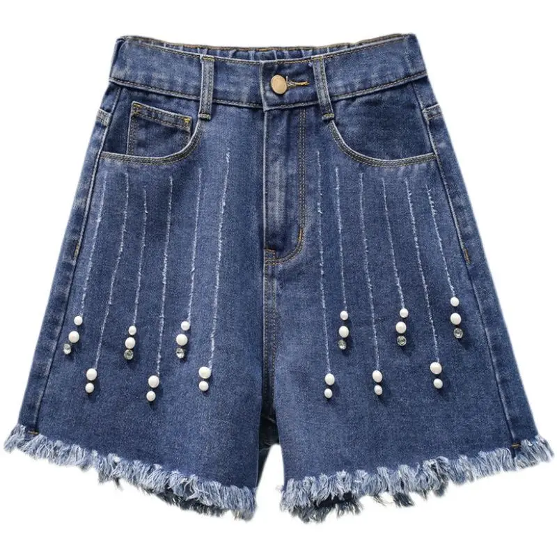 beaded wide leg denim shorts girls summer new high waist loose summer stretch pants women
beaded wide leg denim shorts girls summer new high waist loose summer stretch pants women
