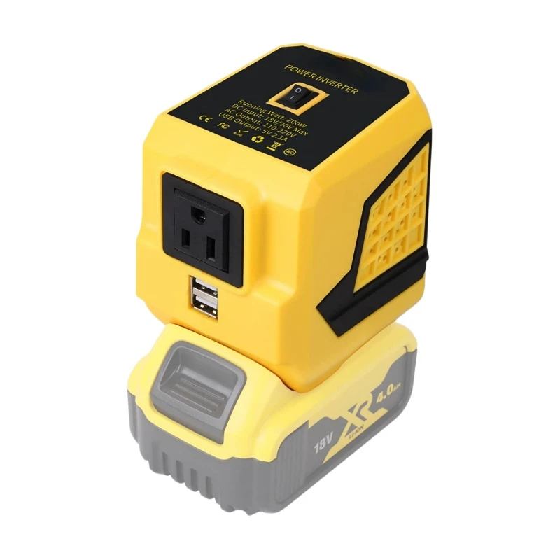 200W Power Inverter 20V Portable Power Station with 1 AC Outlet 2 USB Ports LED Light Outdoor Generator for Road Trip
200W Power Inverter 20V Portable Power Station with 1 AC Outlet 2 USB Ports LED Light Outdoor Generator for Road Trip