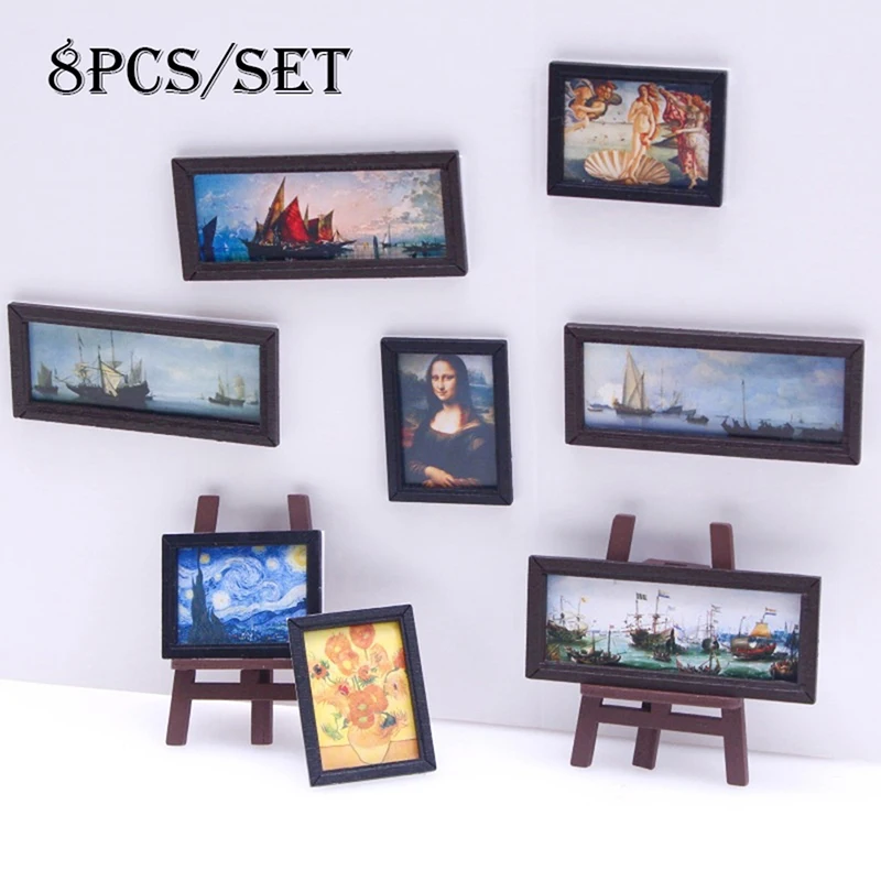 Doll house living room scene accessories simple name oil painting mural diy cottage mini furniture model
Doll house living room scene accessories simple name oil painting mural diy cottage mini furniture model