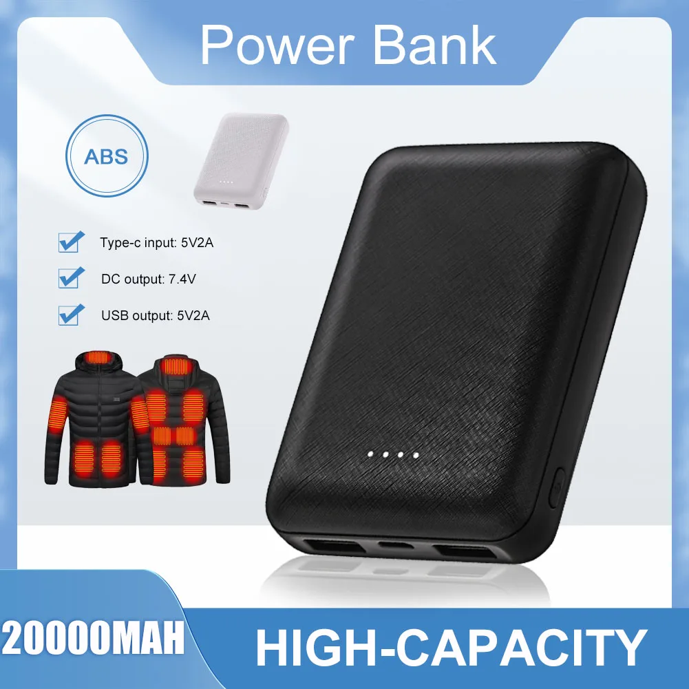 20000mAh High-capacity Power Bank Fast USB Charger External Battery Mobile Power Bank For Heating Vest Jacket Warm Equipment
20000mAh High-capacity Power Bank Fast USB Charger External Battery Mobile Power Bank For Heating Vest Jacket Warm Equipment