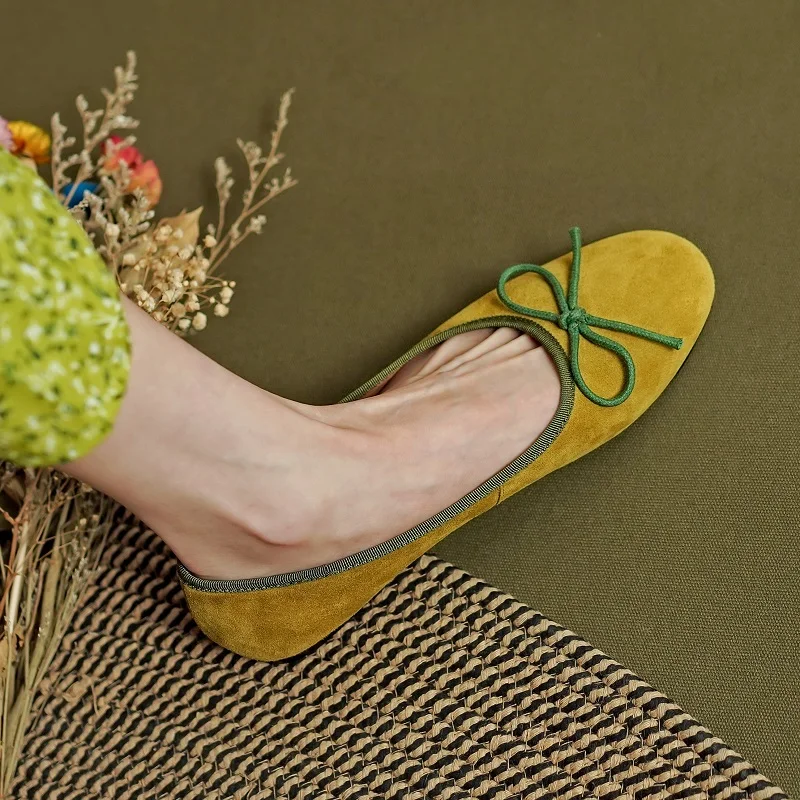 Elegant Bowtie Low Heel Walk Shoes Korea Style Soft Sheepsuede Candy Flats Basic Daily Flat Shoes Woman Round Toe Ballet Flats
Elegant Bowtie Low Heel Walk Shoes Korea Style Soft Sheepsuede Candy Flats Basic Daily Flat Shoes Woman Round Toe Ballet Flats