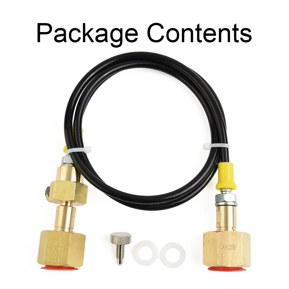 Big CO2 Tank Refill Station Charging Adaptor Transfer 36'' Hose CGA320 TO CGA320 Adapter Tank Connector Tool Parts
Big CO2 Tank Refill Station Charging Adaptor Transfer 36'' Hose CGA320 TO CGA320 Adapter Tank Connector Tool Parts