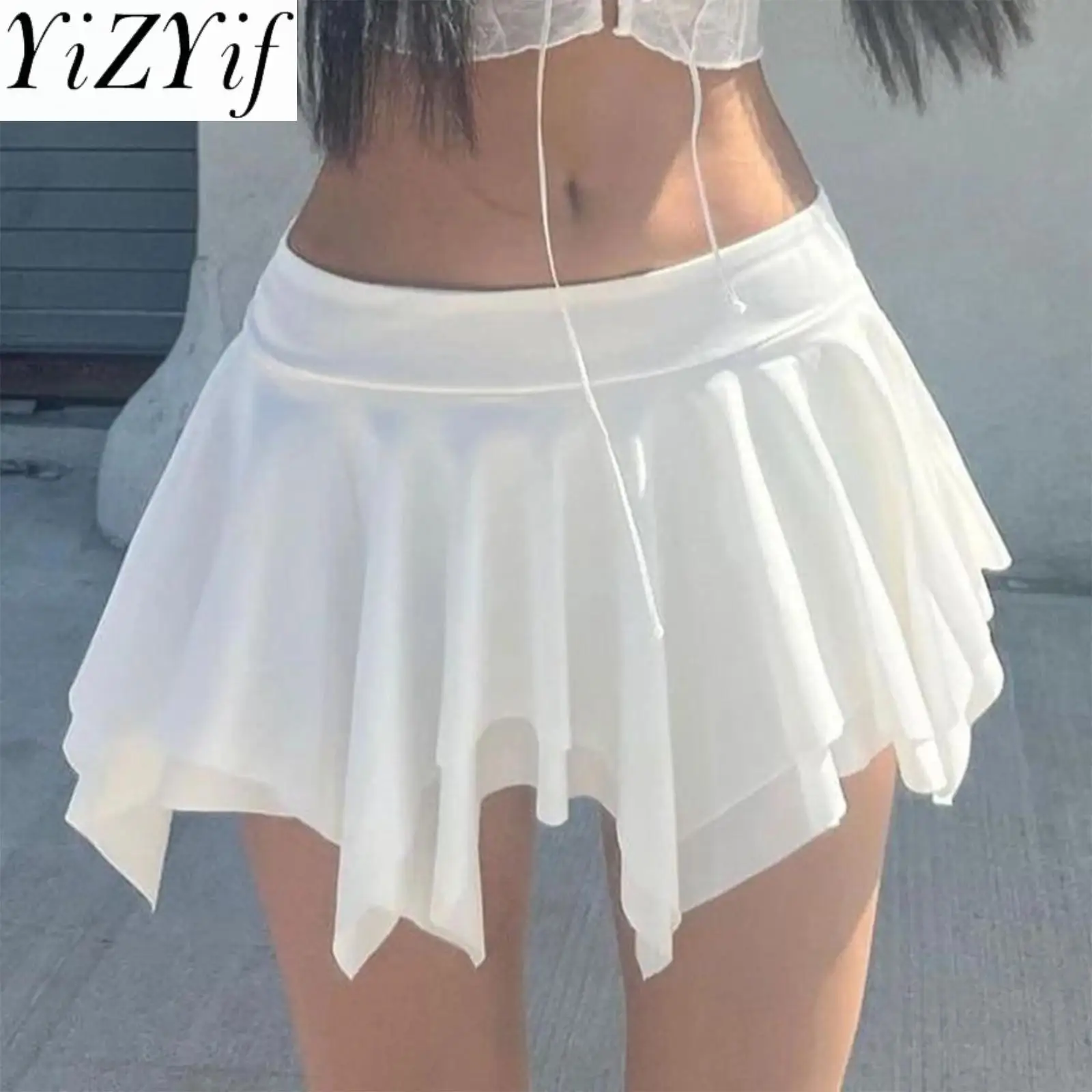 Womens Fashion Irregular Miniskirt Casual Daily Wear Solid Color Elastic Waistband Skirt Black/White School Girl Dance Costumes
Womens Fashion Irregular Miniskirt Casual Daily Wear Solid Color Elastic Waistband Skirt Black/White School Girl Dance Costumes