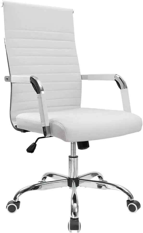 Ribbed Office Desk Chair Mid-Back PU Leather Executive Conference Task Chair Adjustable Swivel Chair with Arms
Ribbed Office Desk Chair Mid-Back PU Leather Executive Conference Task Chair Adjustable Swivel Chair with Arms