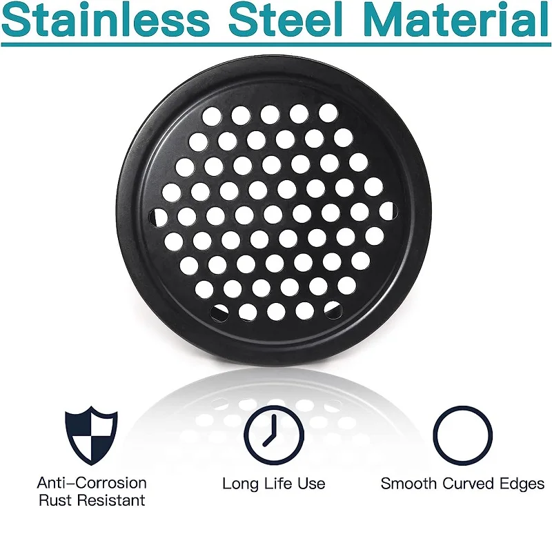 Round Soffit Vent, Mounting Diameter Stainless Steel Mesh Hole Louver for Kitchen, Cabinet, Wardrobe, Shoe Cabinet and Bathroom
Round Soffit Vent, Mounting Diameter Stainless Steel Mesh Hole Louver for Kitchen, Cabinet, Wardrobe, Shoe Cabinet and Bathroom