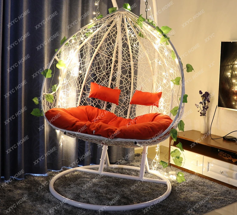 

Glider Hanging Basket Rattan Chair Bird's Nest Cradle Casual Rocking Chair Chlorophytum Hammock Balcony Outdoor Swing