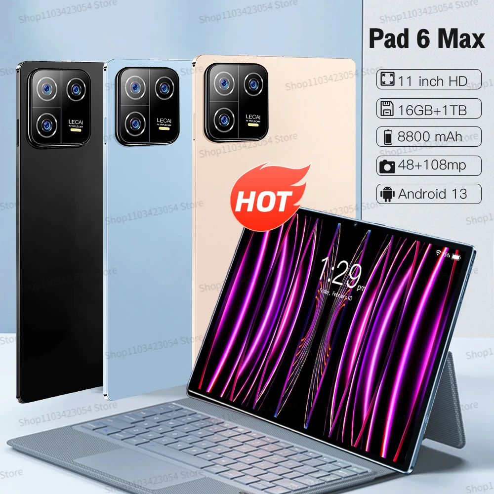 

2024 Original New Tablet PC Mi Pad 6 Max 16G+1TB Android13 PC Tablets 11.0inch 8800mAh Tablets Global 5G Dual SIM Card планшет