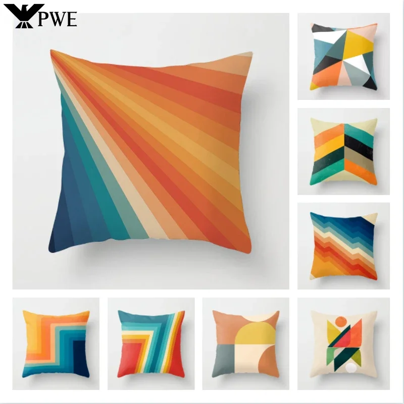 

Creative Geometric Pattern Pillowcase Car Office Waist Pillowcase Bedroom Sofa Furniture Decorative Pillowcase 45*45cm