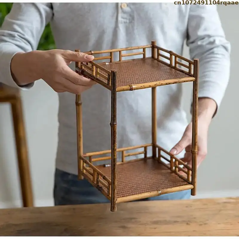 Natural Bamboo Crafts Storage Shelves Rack Tea Sets Bonsai Plant Decor Shelf Standing Flower Base Figurines Vase Tea Caddy Stand
Natural Bamboo Crafts Storage Shelves Rack Tea Sets Bonsai Plant Decor Shelf Standing Flower Base Figurines Vase Tea Caddy Stand