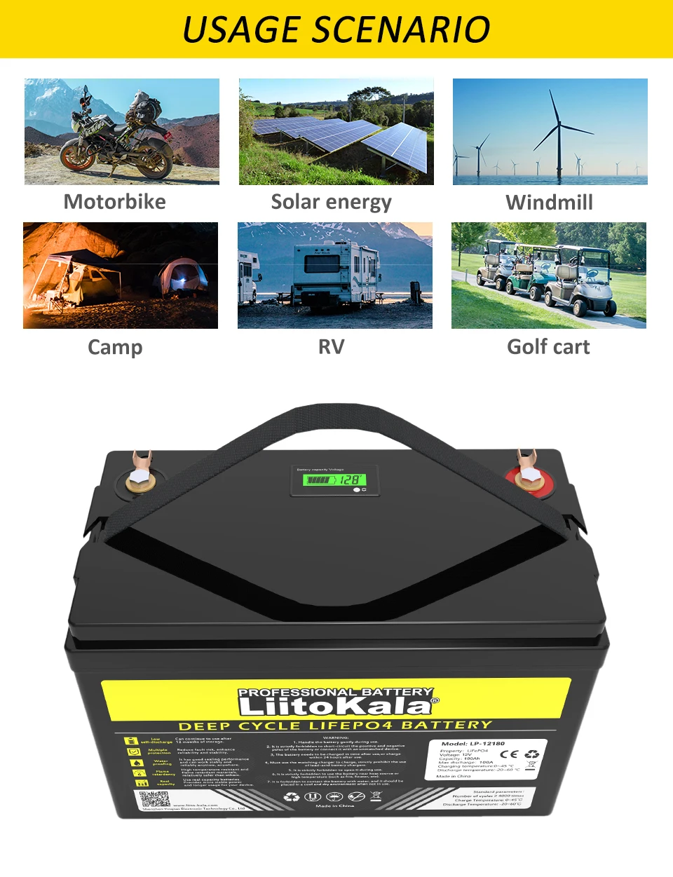 12v/12.8V, 310ah, 280ah, 120AH, 4s, LiFePO4 Battery Lithium Iron Phosphate Batteries Cycles Touring car Solar Wind Tax Free 15 Mallzona S4e72435d3ab54c51876c0a08b066bb6du 12v/12.8V, 310ah, 280ah, 120AH, 4s, LiFePO4 Battery Lithium Iron Phosphate Batteries Cycles Touring car Solar Wind Tax Free Mallzona