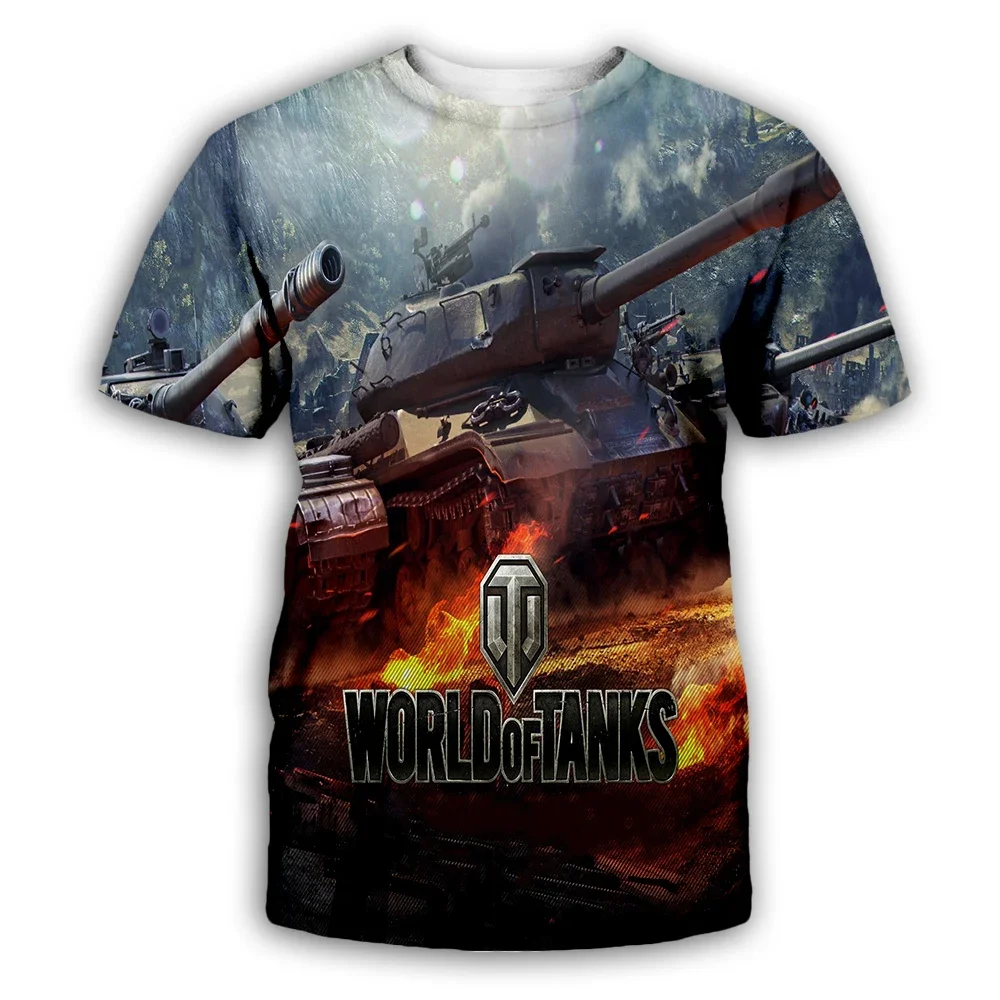 Men and women tank world T-shirt, 3D game printed street clothing, casual, fashionable, oversized, short sleeved
Men and women tank world T-shirt, 3D game printed street clothing, casual, fashionable, oversized, short sleeved