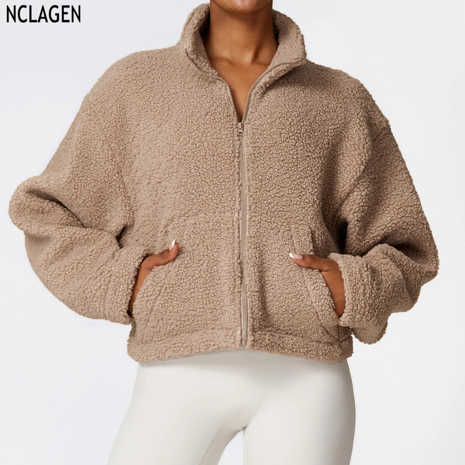 NCLAGEN Fleece Lined Clothes Winter Zipper Warm Lamb Fleece Fitness Sports Coat For Women Gym Workout Jacket Outdoor Running Top
NCLAGEN Fleece Lined Clothes Winter Zipper Warm Lamb Fleece Fitness Sports Coat For Women Gym Workout Jacket Outdoor Running Top