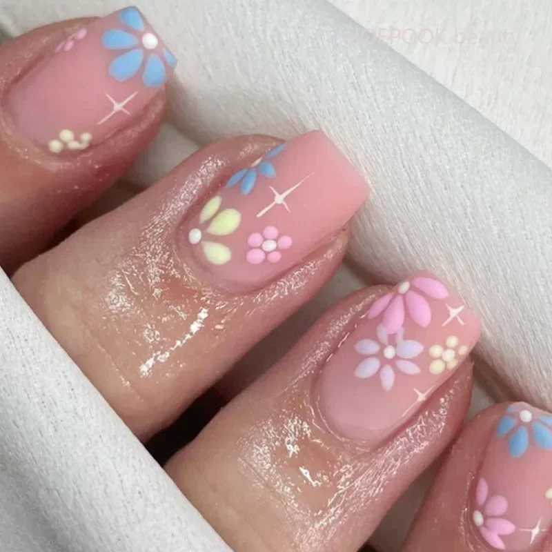24pcs French Short Fake Nails Summer Flower Design False Nails Art Full Coverage Waterproof Faux Press on Nail Tips with Tools
24pcs French Short Fake Nails Summer Flower Design False Nails Art Full Coverage Waterproof Faux Press on Nail Tips with Tools