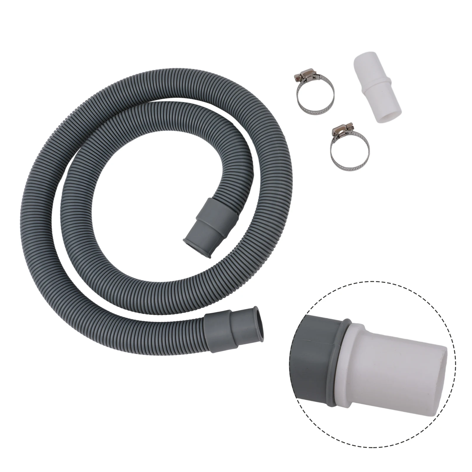 100cm Universal Washing Machine Dishwasher Drain Waste Hose Extension Pipe Connector Clamps Kit U-shaped Drain Pipe Holder
100cm Universal Washing Machine Dishwasher Drain Waste Hose Extension Pipe Connector Clamps Kit U-shaped Drain Pipe Holder