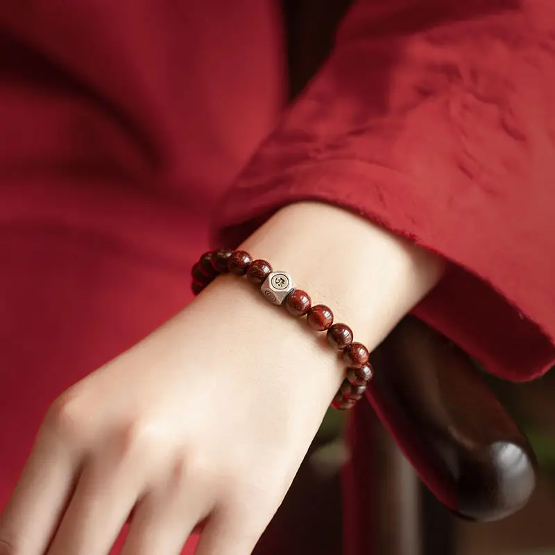 Natural Lobular Red Sandalwood Bracelet Zodiac Dragon Men's and Women's Beads Good Lucky Beads Purification TaiSui Hand String
Natural Lobular Red Sandalwood Bracelet Zodiac Dragon Men's and Women's Beads Good Lucky Beads Purification TaiSui Hand String