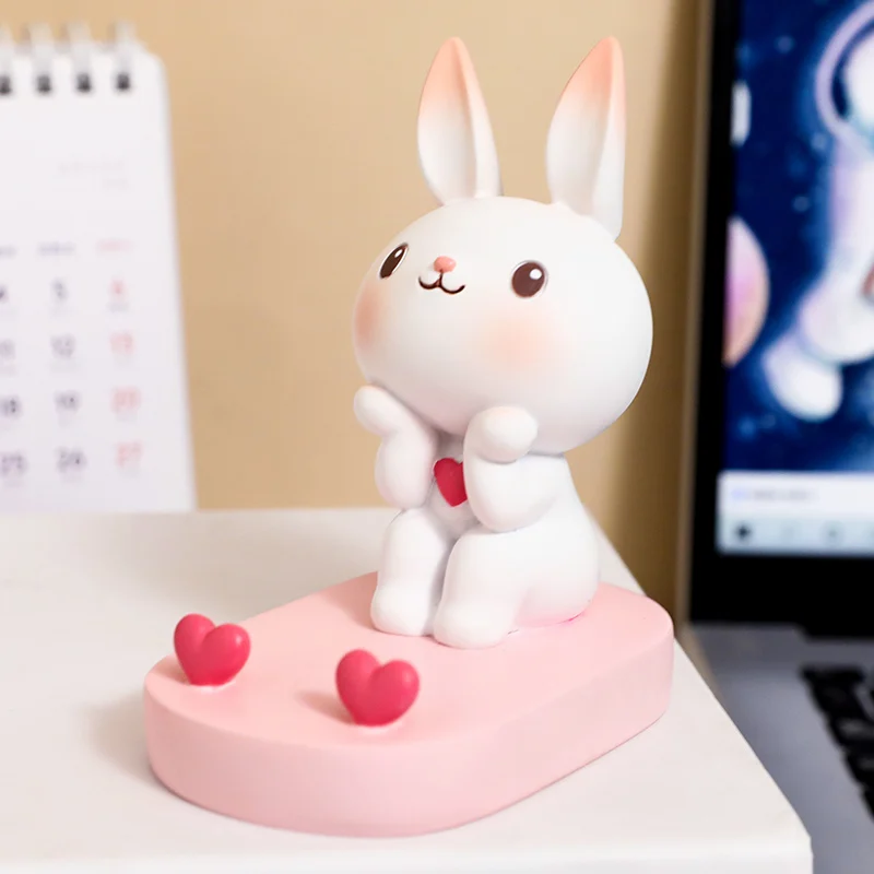 Mobilephone stand cartoon cute little rabbit support stand office desk decoration rabbit phone accessories stand small ornaments
Mobilephone stand cartoon cute little rabbit support stand office desk decoration rabbit phone accessories stand small ornaments