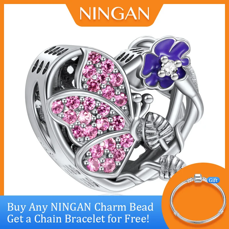 NINGAN Beads for Woman Bracelet Making 925 Sterling Silver Birthstone Charm with Zircon Birthday Flower Gift Fine Jewelry
NINGAN Beads for Woman Bracelet Making 925 Sterling Silver Birthstone Charm with Zircon Birthday Flower Gift Fine Jewelry