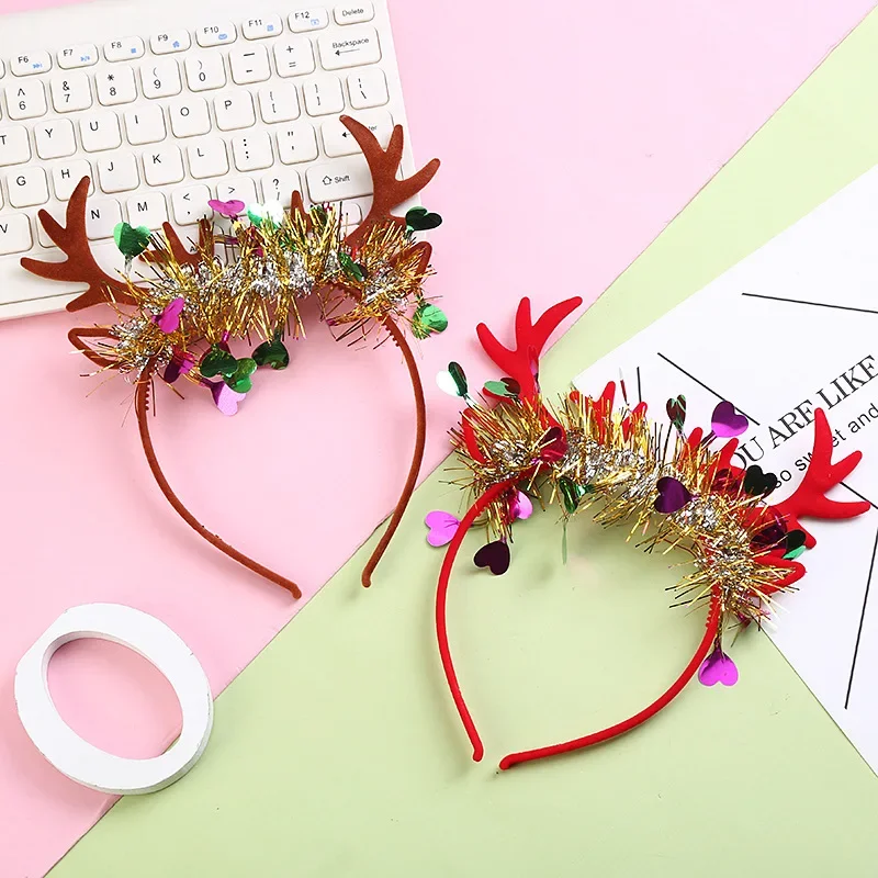 Christmas Gold Strips Sequins Elk Horn Headbands Cute Little Deer Horn Xmas Head Band Happy New Year Merry Christmas Headbands
Christmas Gold Strips Sequins Elk Horn Headbands Cute Little Deer Horn Xmas Head Band Happy New Year Merry Christmas Headbands