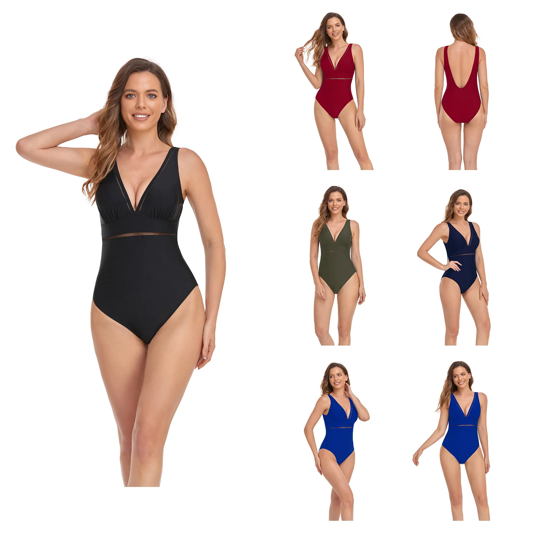 European and American Sexy One Piece Bikini Covers the Belly and Shows Thin Beach Hot Spring Swimwear Female
European and American Sexy One Piece Bikini Covers the Belly and Shows Thin Beach Hot Spring Swimwear Female