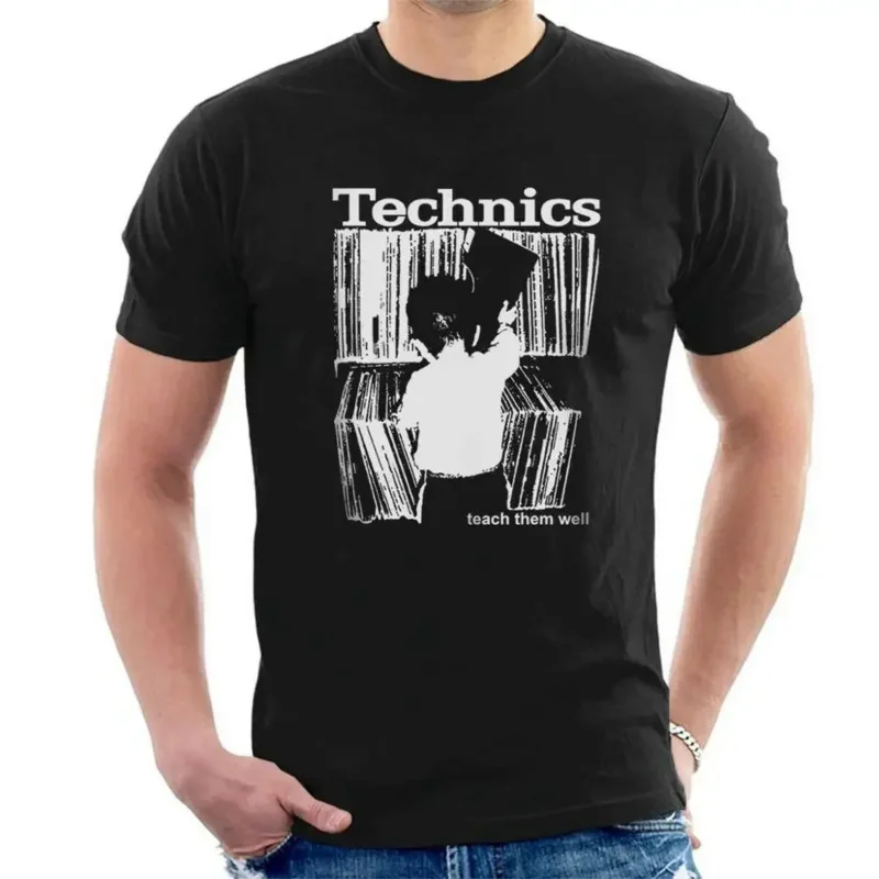 Fashion Cotton Short Sleeve O-Neck Summer Cool Tees Technics T-Shirt Kid Teach Them Well Vinyl Dj tshirt graphic t shirts
Fashion Cotton Short Sleeve O-Neck Summer Cool Tees Technics T-Shirt Kid Teach Them Well Vinyl Dj tshirt graphic t shirts