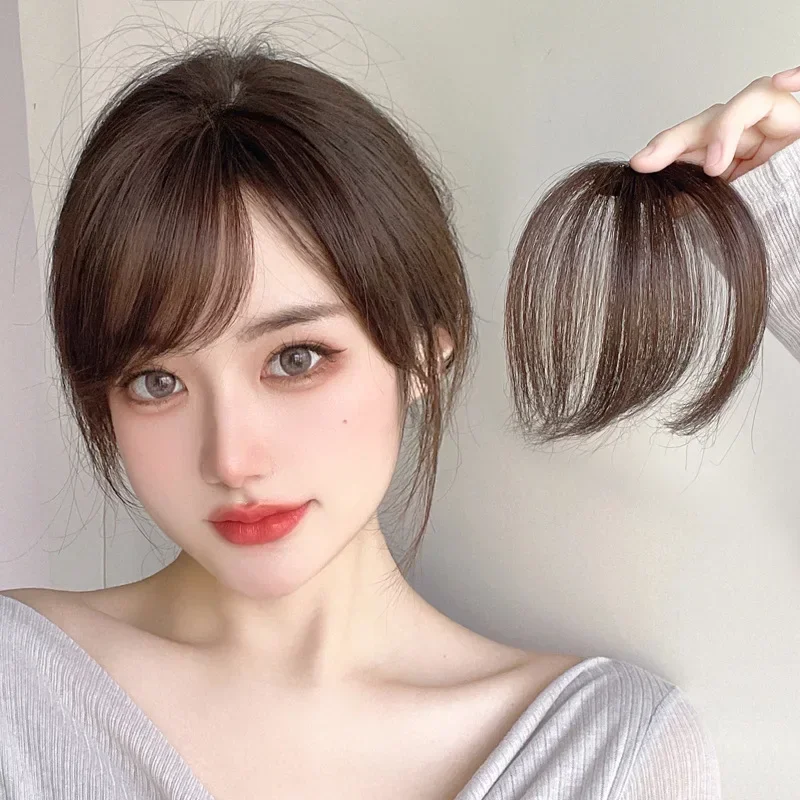 

Korean Fake Air Bangs Synthetic Hair Fake Fringe Natural False Hairpiece Hair Styling Hair Clip-In Extension Women Clip In Bangs
