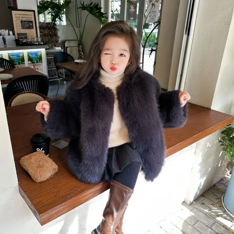 Hot Winter Warm Clothes Girls High Imitation Fox Fur Coat Kids Winter New Long Fur Fashion Coat for Children Fox Fur Jacket
Hot Winter Warm Clothes Girls High Imitation Fox Fur Coat Kids Winter New Long Fur Fashion Coat for Children Fox Fur Jacket