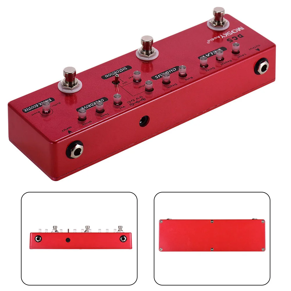 Guitar Multi Effects Pedal DC 9V Rechargeable 6-In-1 Delay Chorus Distortion Overspeed Enhancement Buffering Guitar Accessories
Guitar Multi Effects Pedal DC 9V Rechargeable 6-In-1 Delay Chorus Distortion Overspeed Enhancement Buffering Guitar Accessories