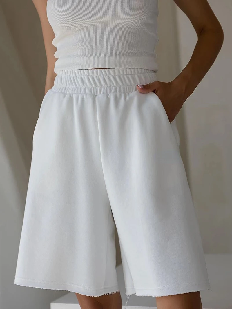 Bornladies Sommer 100% Baumwolle Sets Frauen Casual Zwei Stücke Halbe Hülse Patchwork T Shirts & Hohe Taille Shorts Outfits Trainingsanzug Bornladies Sommer 100% Baumwolle Sets Frauen Casual Zwei Stücke Halbe Hülse Patchwork T Shirts & Hohe Taille Shorts Outfits Trainingsanzug