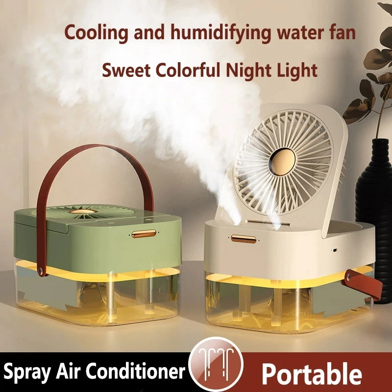 New humidifier spray fan portable fan air cooler air humidifier USB charging fan desktop fan summer home with night light
New humidifier spray fan portable fan air cooler air humidifier USB charging fan desktop fan summer home with night light