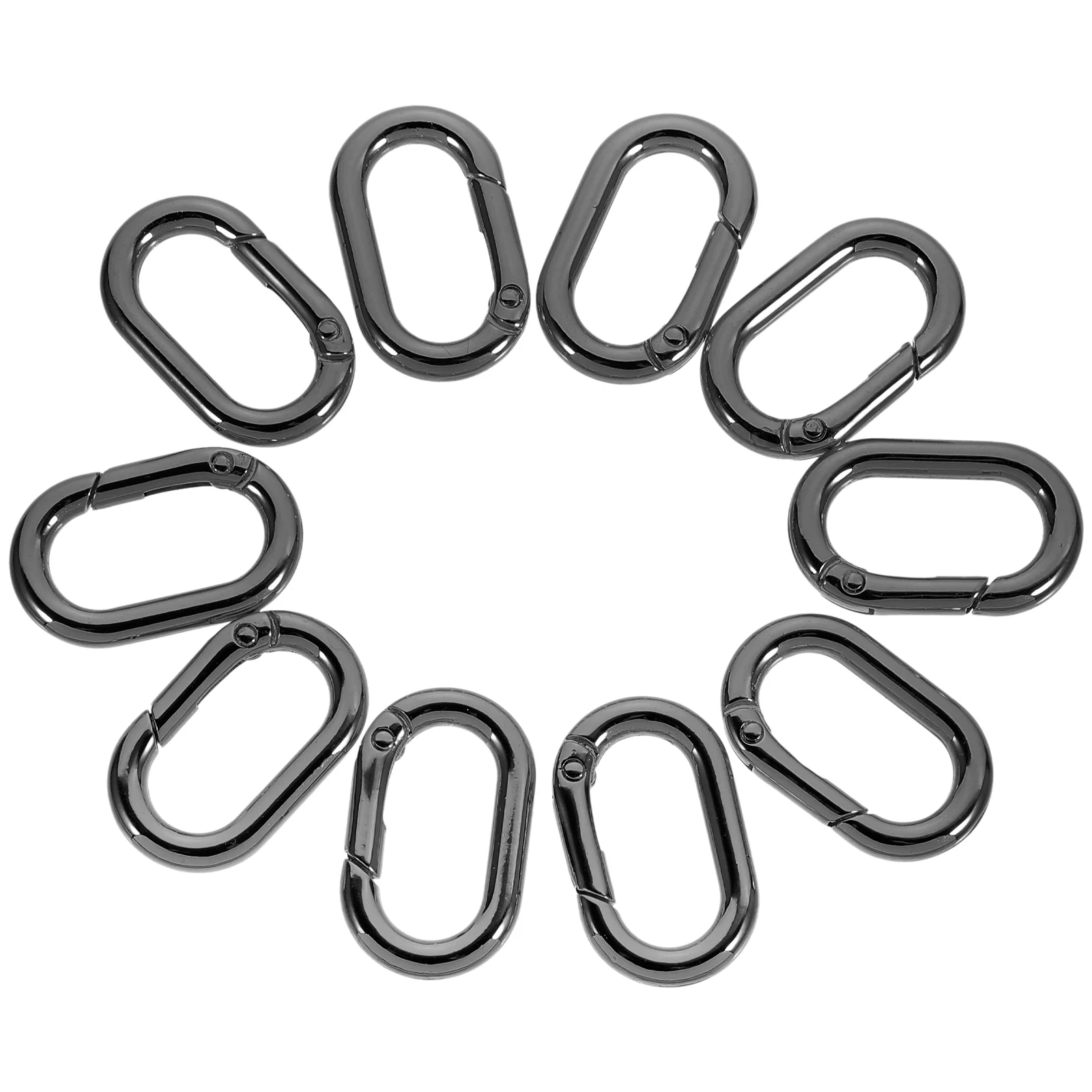 10 Pcs Luggage Spring Buckle Rings For Jewelry Carabiner Metal Oval Snap Clip Hook Key
10 Pcs Luggage Spring Buckle Rings For Jewelry Carabiner Metal Oval Snap Clip Hook Key