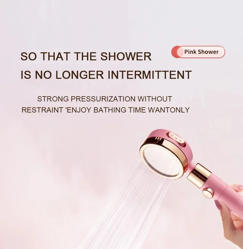 High Pressure Rain Shower Head Shower Head Water Saving Flow 360 Degrees 3 Modes Rotating Adjustment Bathroom Pink Shower Head
High Pressure Rain Shower Head Shower Head Water Saving Flow 360 Degrees 3 Modes Rotating Adjustment Bathroom Pink Shower Head