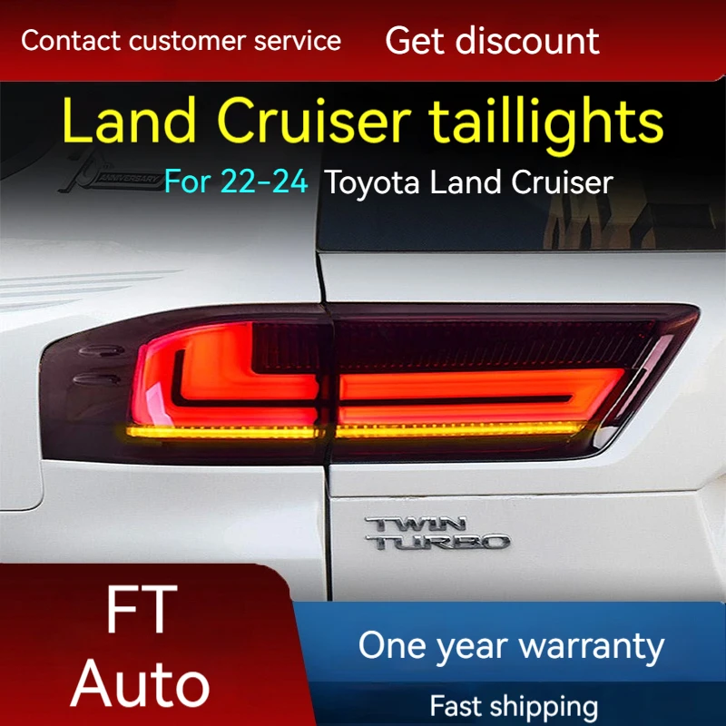 Car lights For 22-24 Toyota Land Cruiser LC300 tail light assembly modified LED brake lights running lights
Car lights For 22-24 Toyota Land Cruiser LC300 tail light assembly modified LED brake lights running lights