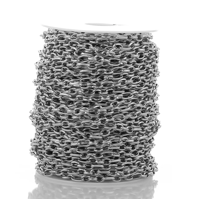 Chaînes de Corss en acier inoxydable, 1 mètre, pour bricolage, accessoires de fabrication de bijoux, résultats de colliers, fournitures de composants faits à la main 1