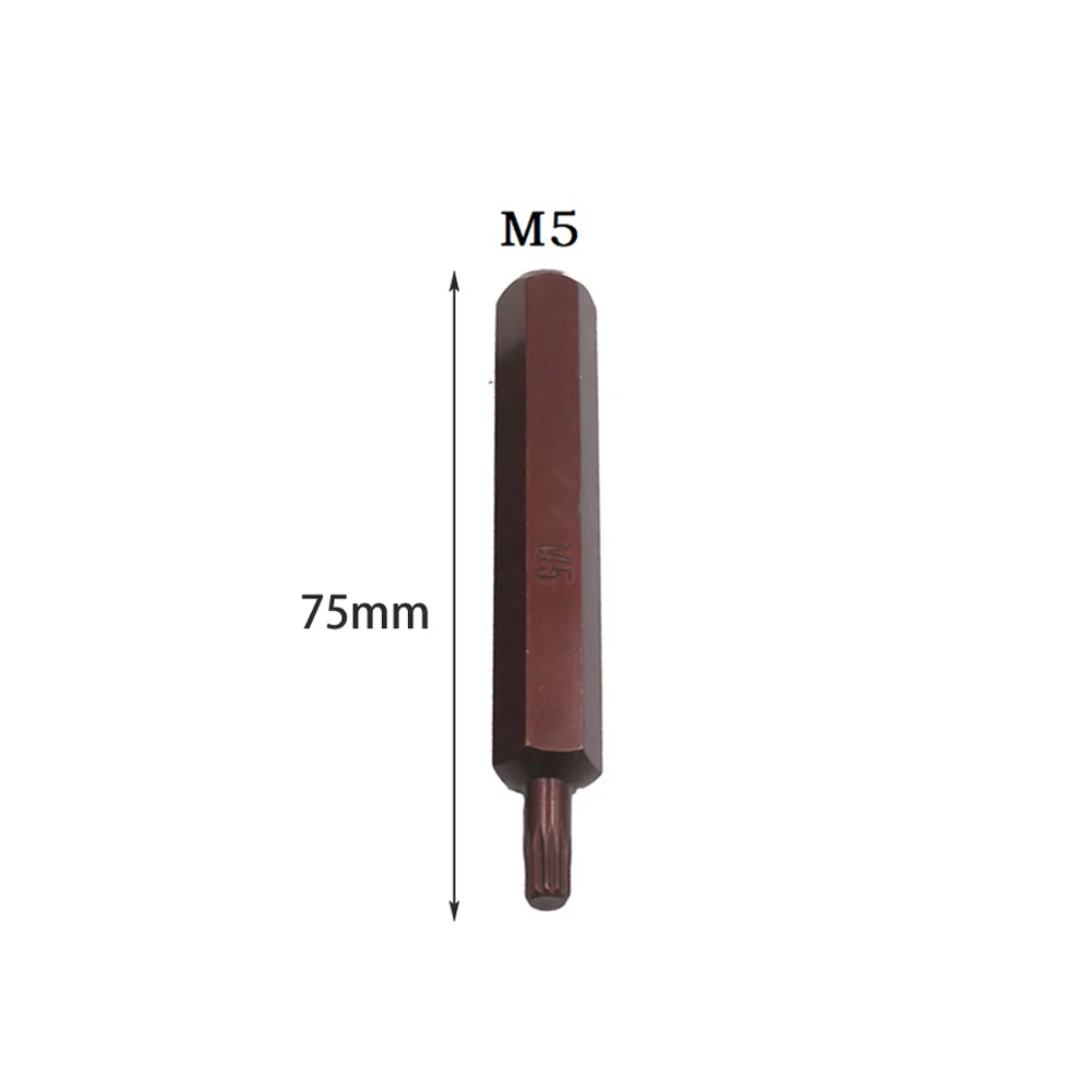M5-M.12 75mm Torx Star Screwdriver Bit 10mm Hex Shank Magnetic Electric Screwdriver Bits For Impact Screwdriver Head
M5-M.12 75mm Torx Star Screwdriver Bit 10mm Hex Shank Magnetic Electric Screwdriver Bits For Impact Screwdriver Head