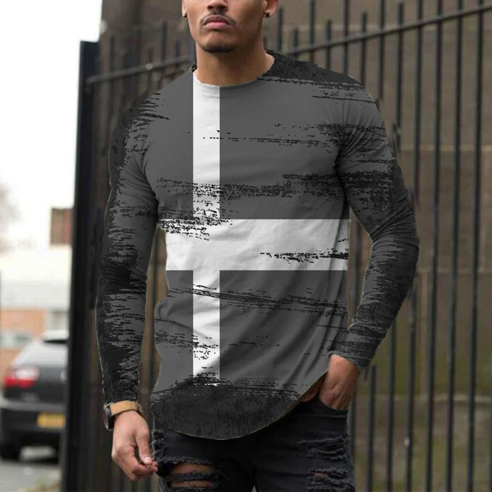 Fashion Men's Printed Long Sleeve T-shirts Round Neck Muscle Tops Casual T-shirt Blouse Pullover Tees Men's Clothing
Fashion Men's Printed Long Sleeve T-shirts Round Neck Muscle Tops Casual T-shirt Blouse Pullover Tees Men's Clothing
